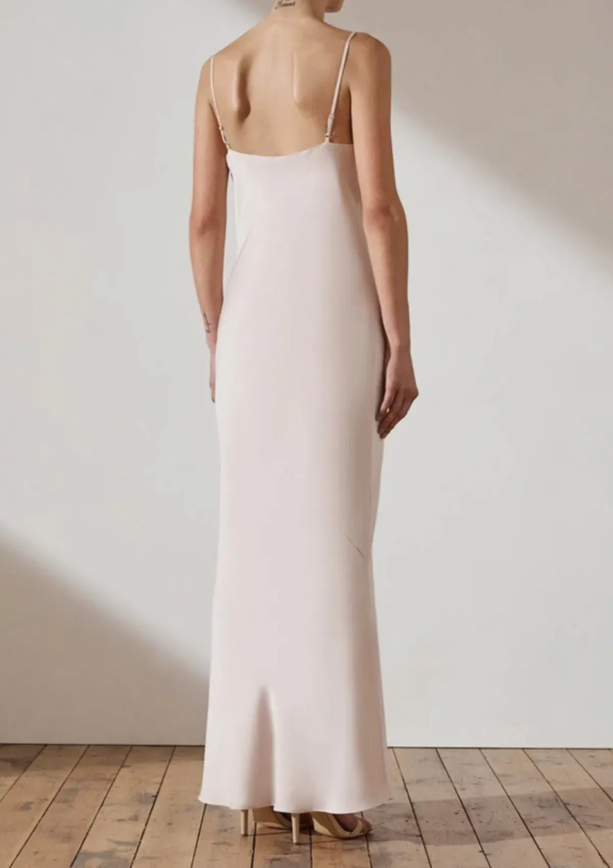 Shona Joy Luxe Bias Cowl Slip Dress Porcelain Size 6 - Image 2