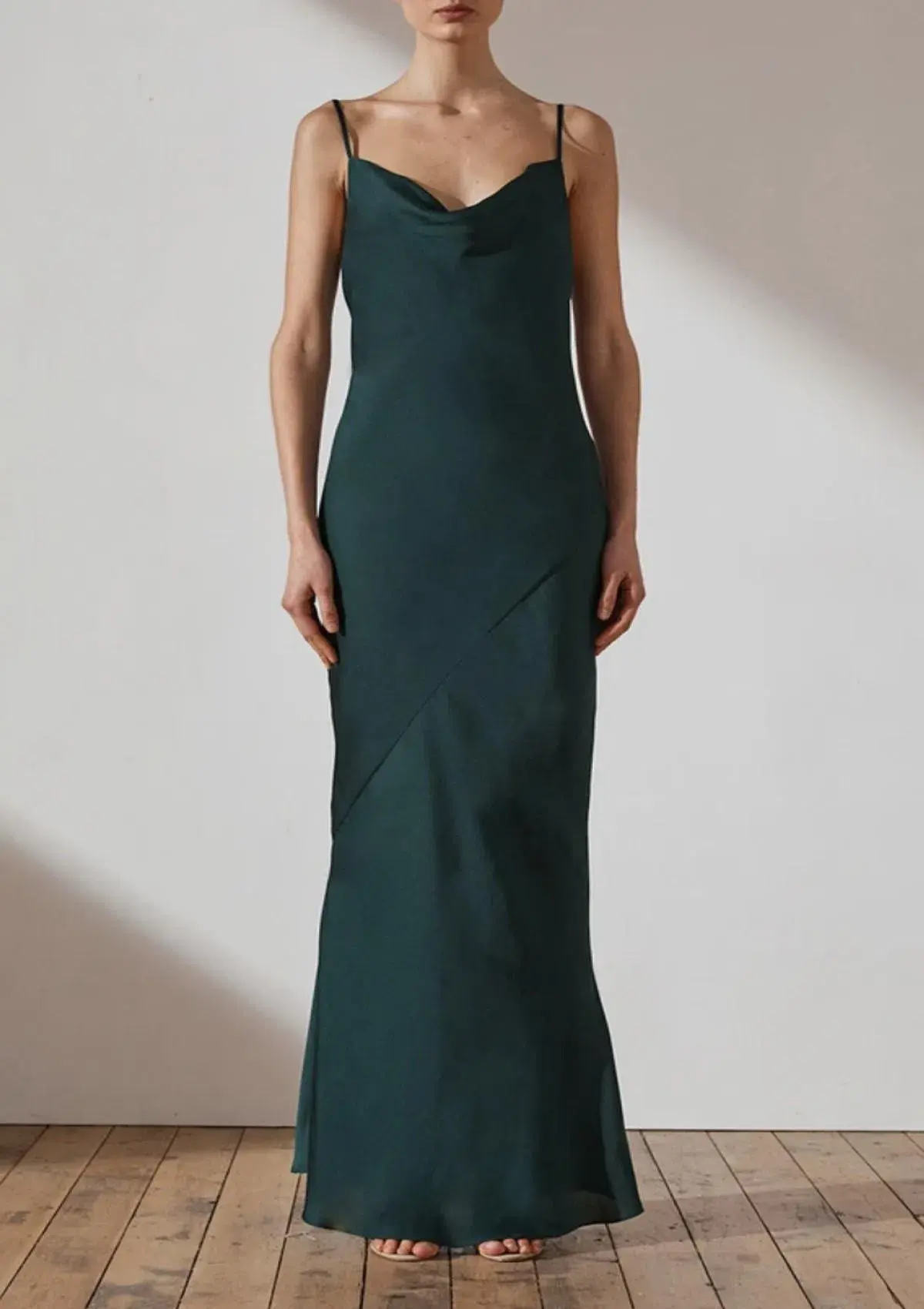 Shona Joy Luxe Bias Cowl Slip Dress Emerald Size 14 - Image 5