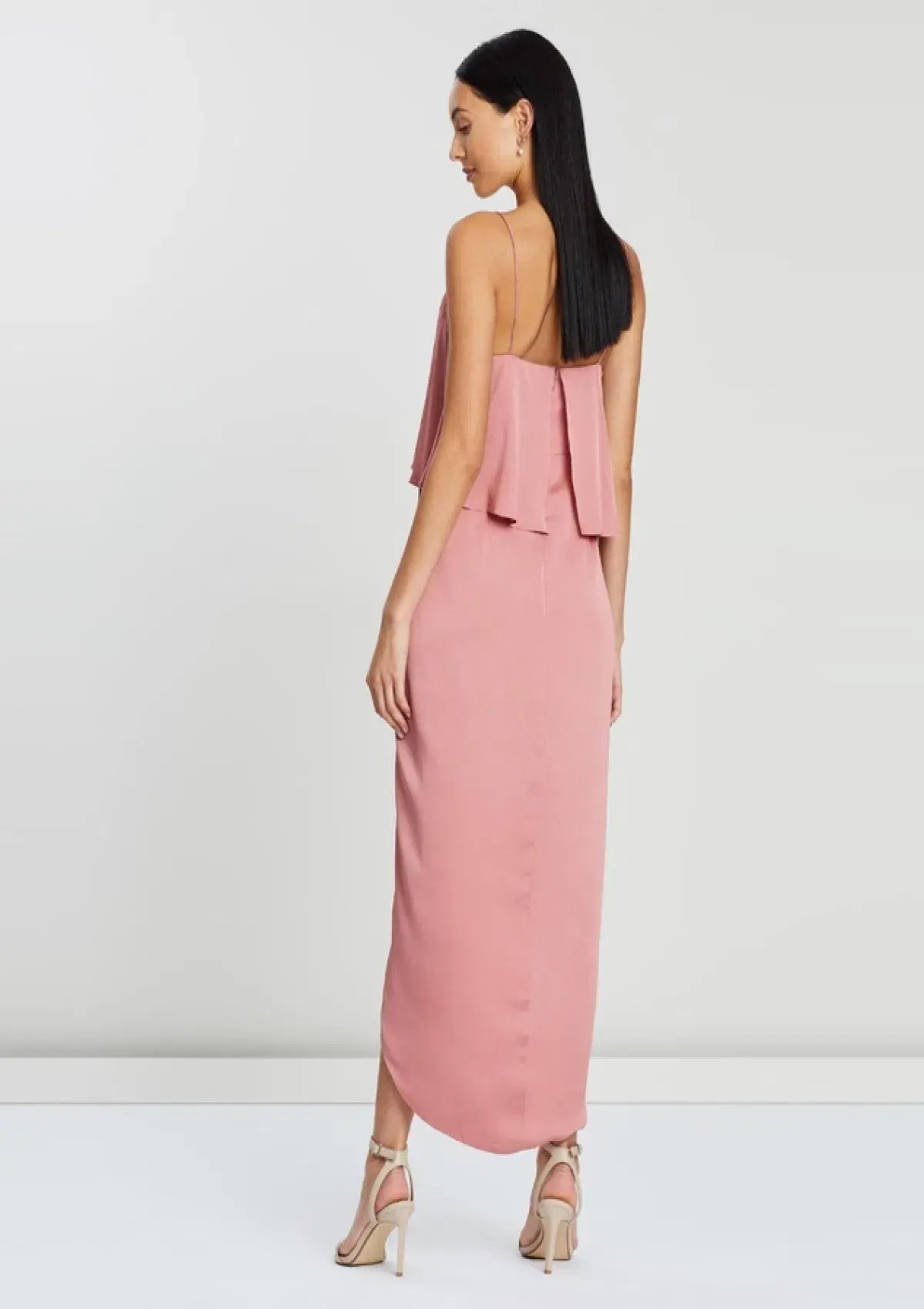 Shona Joy Luxe Cocktail Frill Dress Rose Size 10  - Image 2