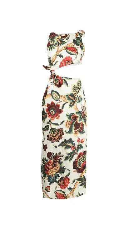 Sir The Label Ambrois Knot Dress Midi Floral Print | AU 6 - Image 4