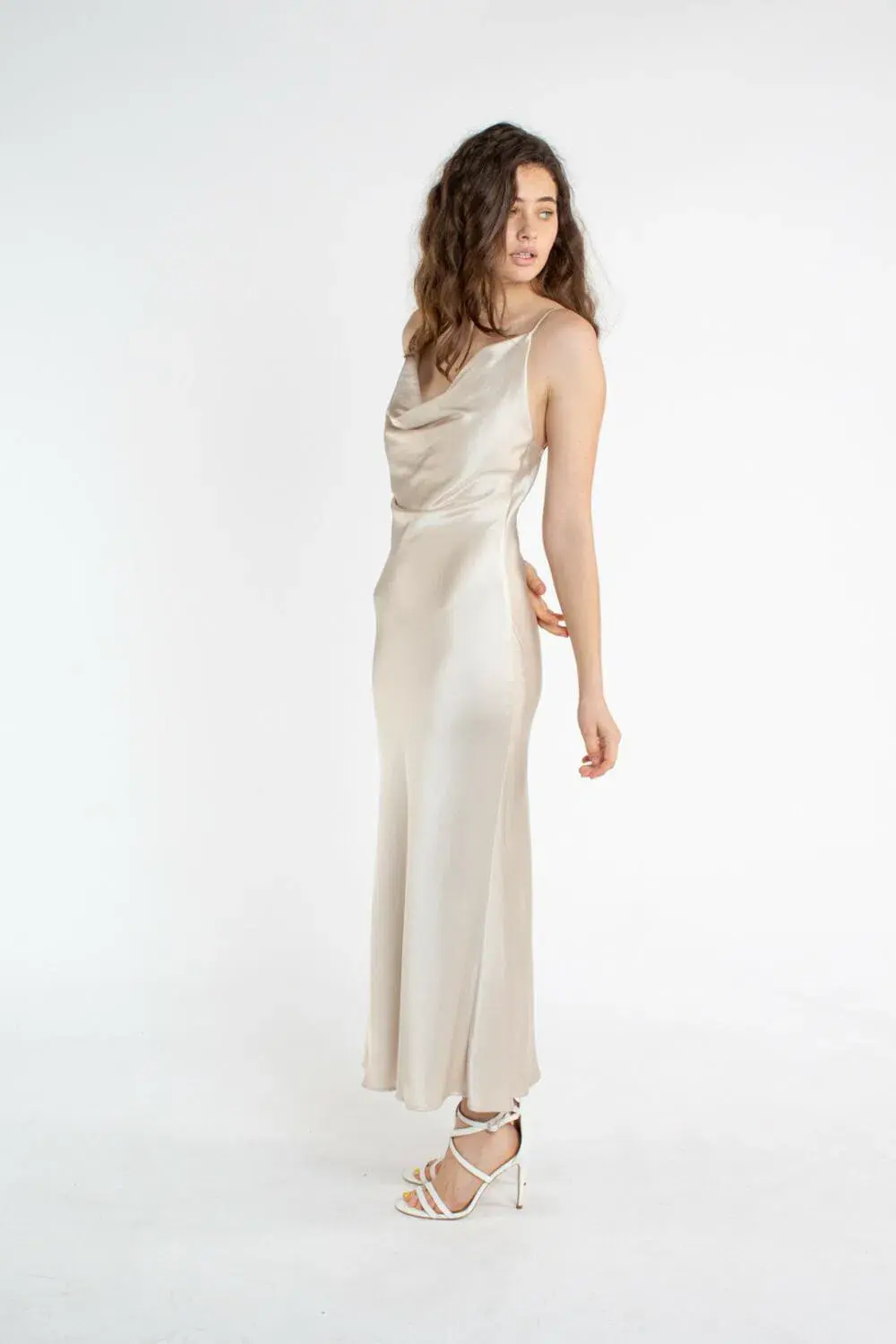 Bec & Bridge The Dreamer Cowl Dress Sand Size 12  - Image 2