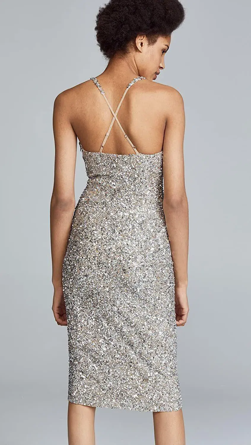 Sage Sleevless Dress in Silver - Image 2
