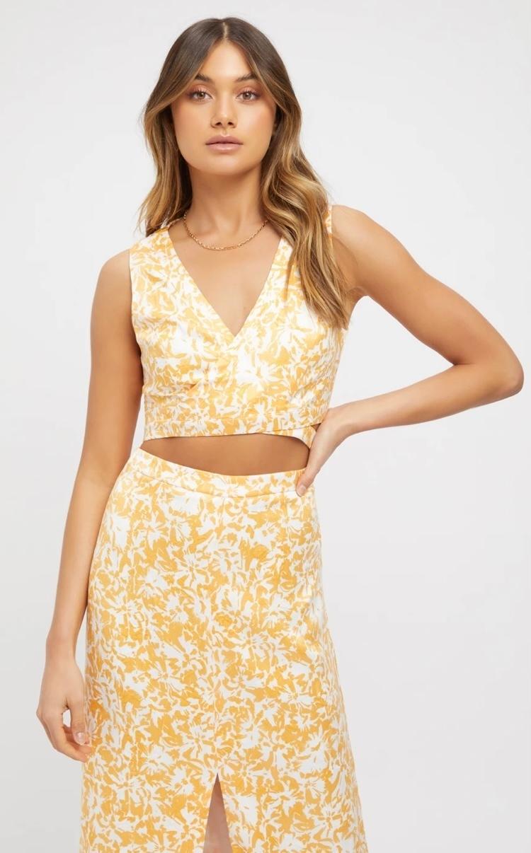 Kookai Riley Wrap Top and Split Skirt - Image 1
