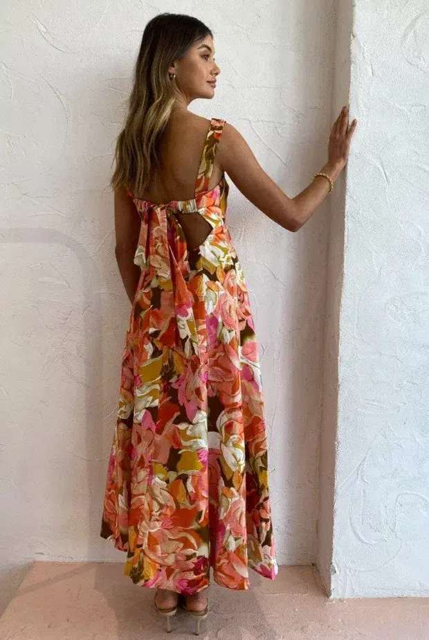 Acler Tate Dress Print Size 10 for rent on The Volte - main image