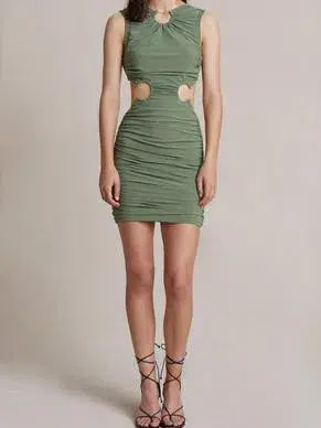 Bec & Bridge Vixen Mini Dress Green Size 8 for rent on The Volte - main image