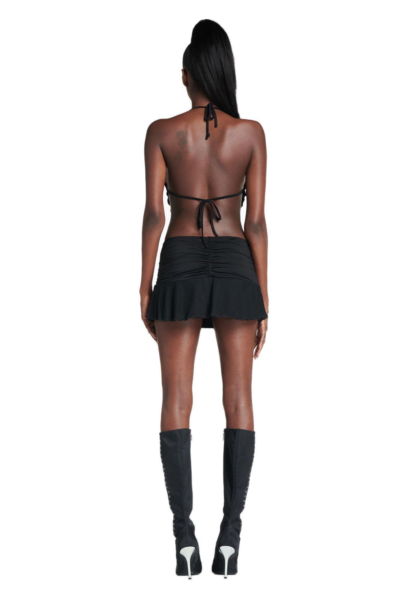 I. AM. GIA Circe Crop Top & Skirt Set Black Size Small  - Image 4
