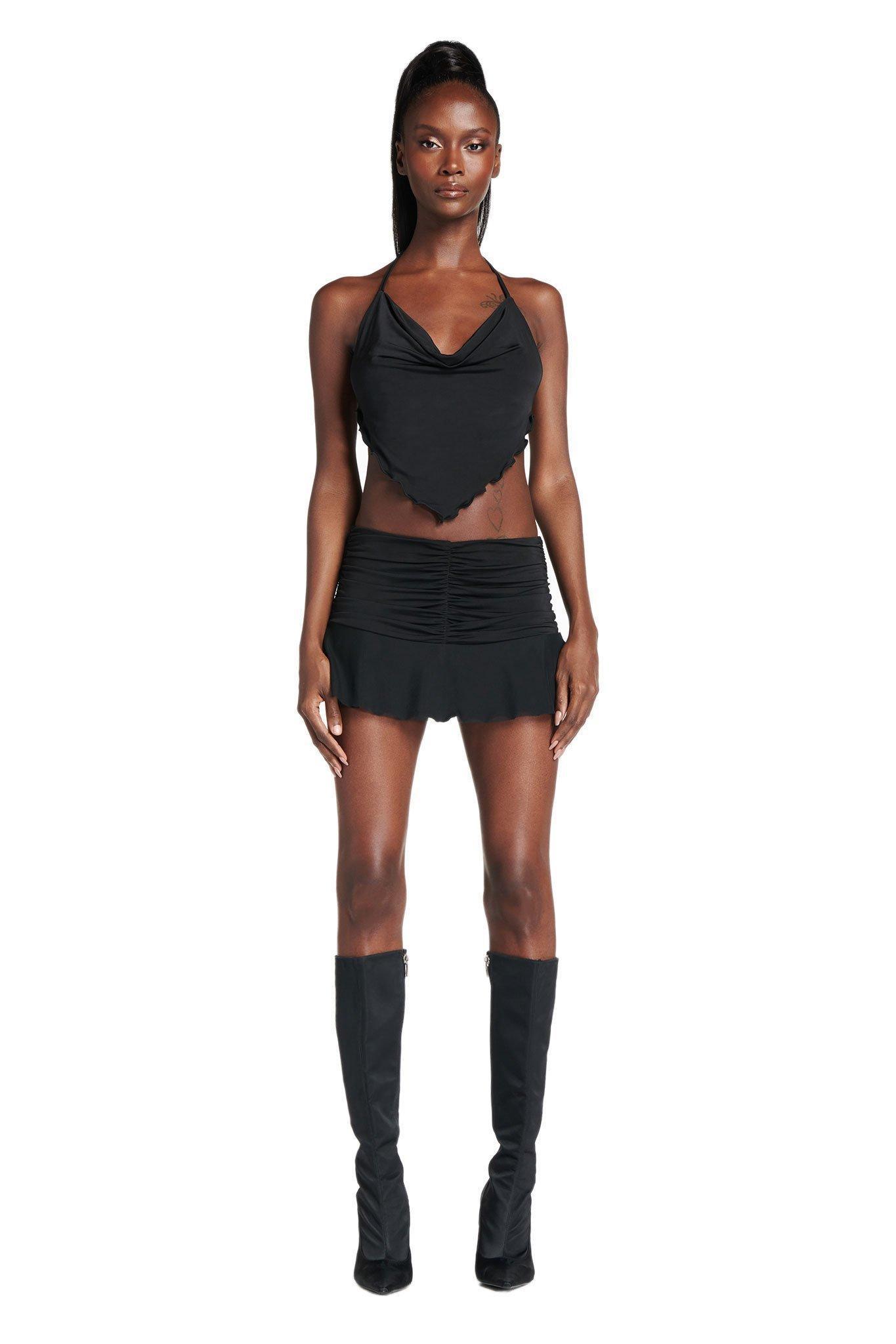 I. AM. GIA Circe Crop Top & Skirt Set Black Size Small  - Image 2