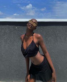 I. AM. GIA Circe Crop Top & Skirt Set Black Size Small  - Image 5