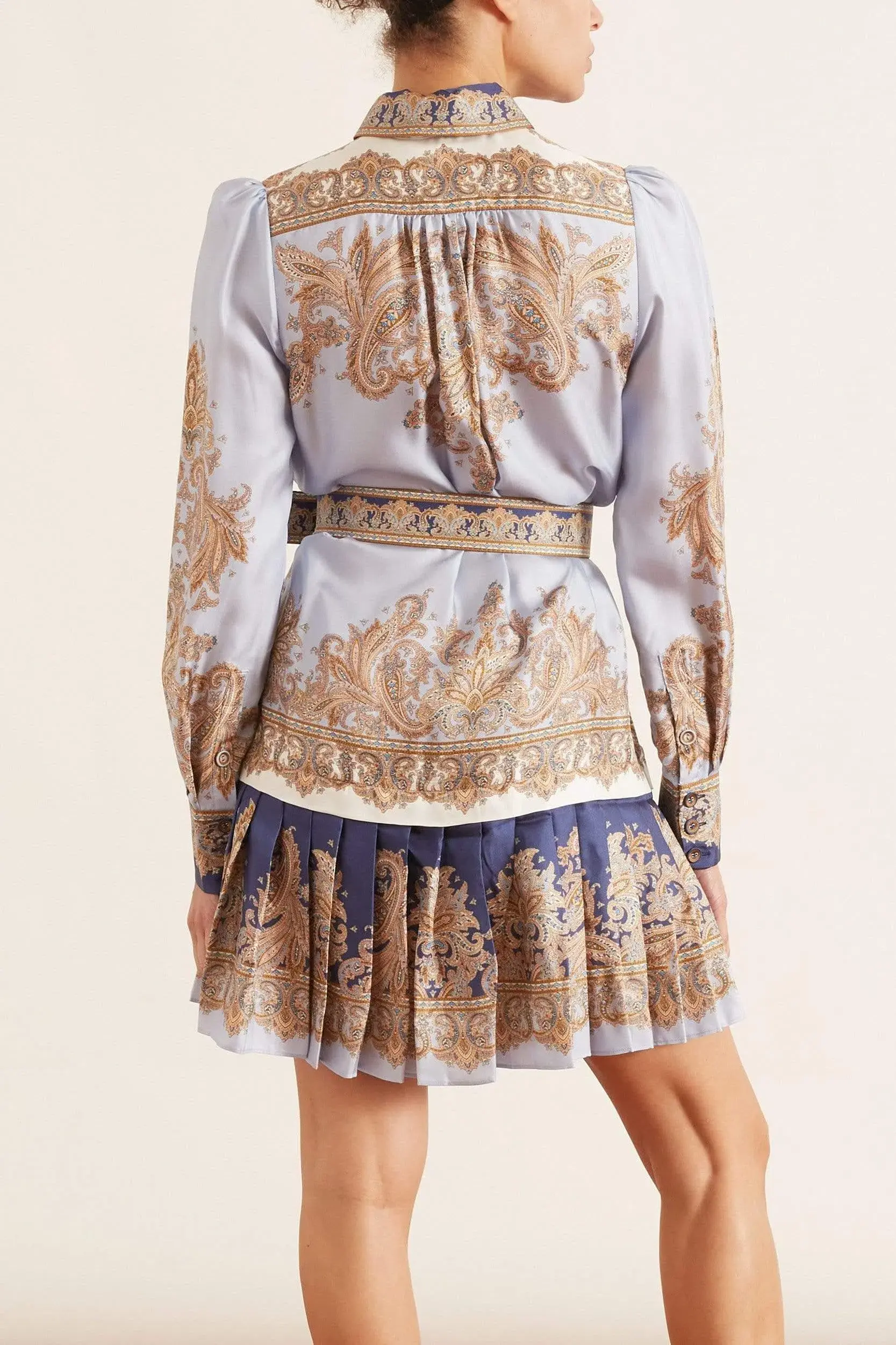 Zimmermann Luminous Silk Paisley Mini Dress Print Size 1/Au 10 - Image 2