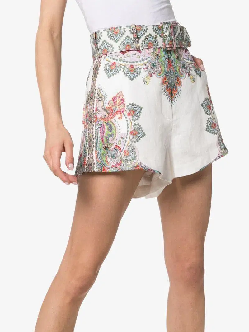 Zimmermann Ninety-Six Filigree Shorts Print Size 2 / AU 12 - Image 3