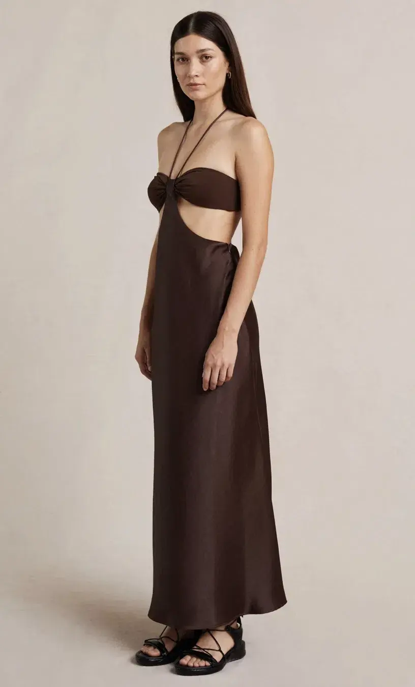 Bec & Bridge Nadia Cutout Dress Brown Size 10 for rent on The Volte - main image