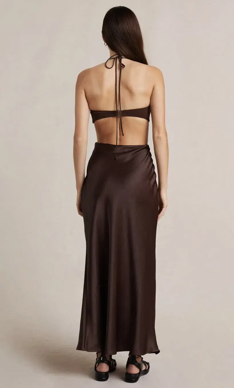 Bec & Bridge Nadia Cutout Dress Brown Size 10 - Image 3
