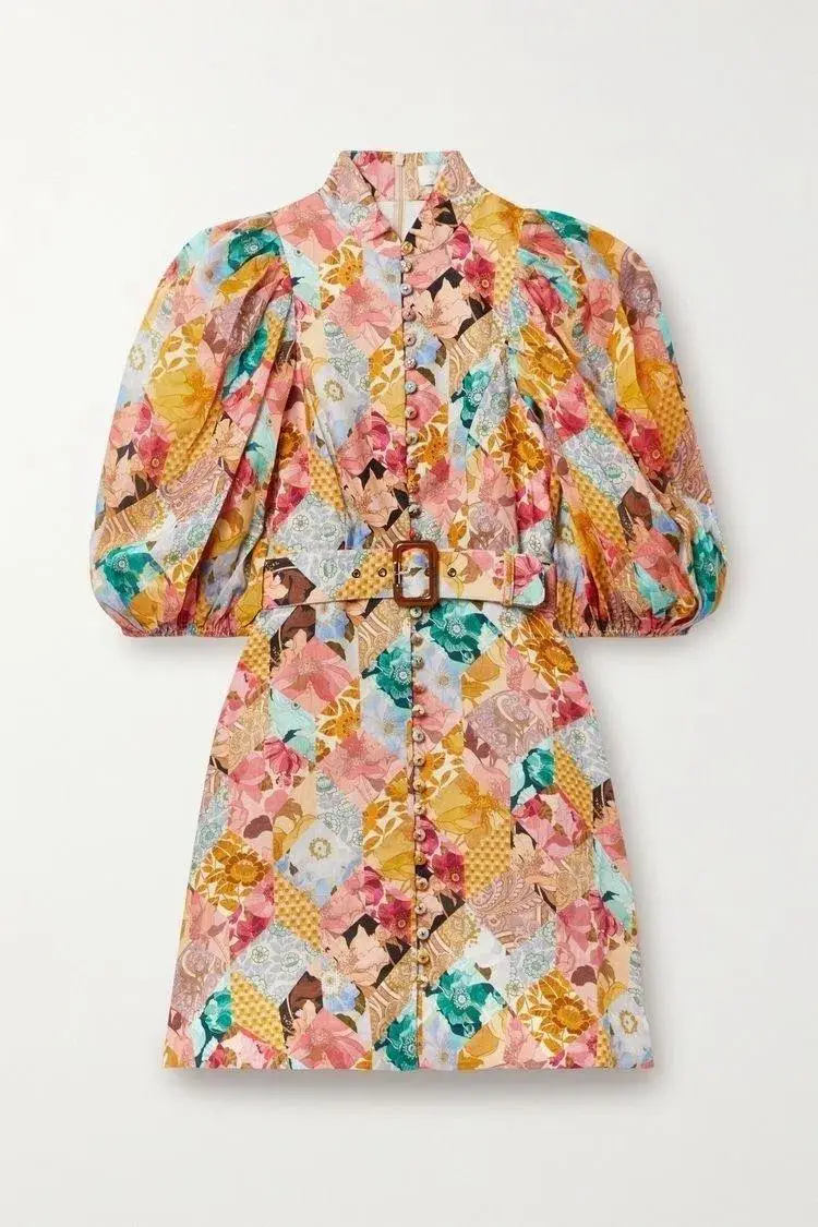Zimmermann Tempo Kaleidoscope Mini Dress Floral Size 2 / Au 12 - Image 4