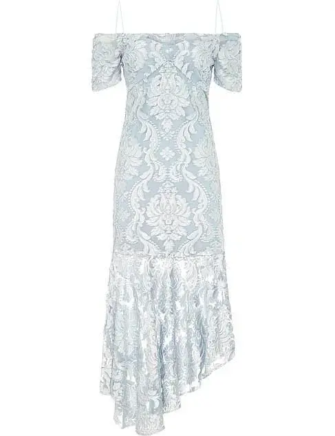 Alice McCall Fleur De Lys Gown Dress Light Blue Pebble Size 10 - Image 5