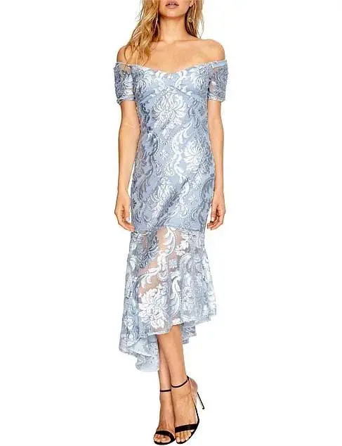 Alice McCall Fleur De Lys Gown Dress Light Blue Pebble Size 10 - Image 4