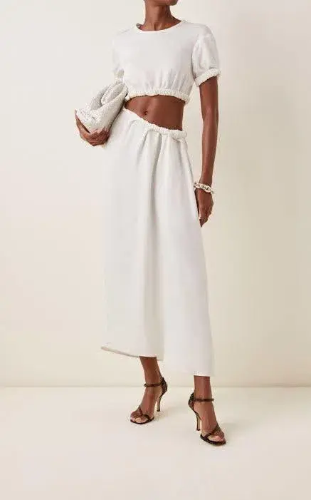 Christopher Esber ROLLED UP TEE DRESS White Size 4 - Image 3
