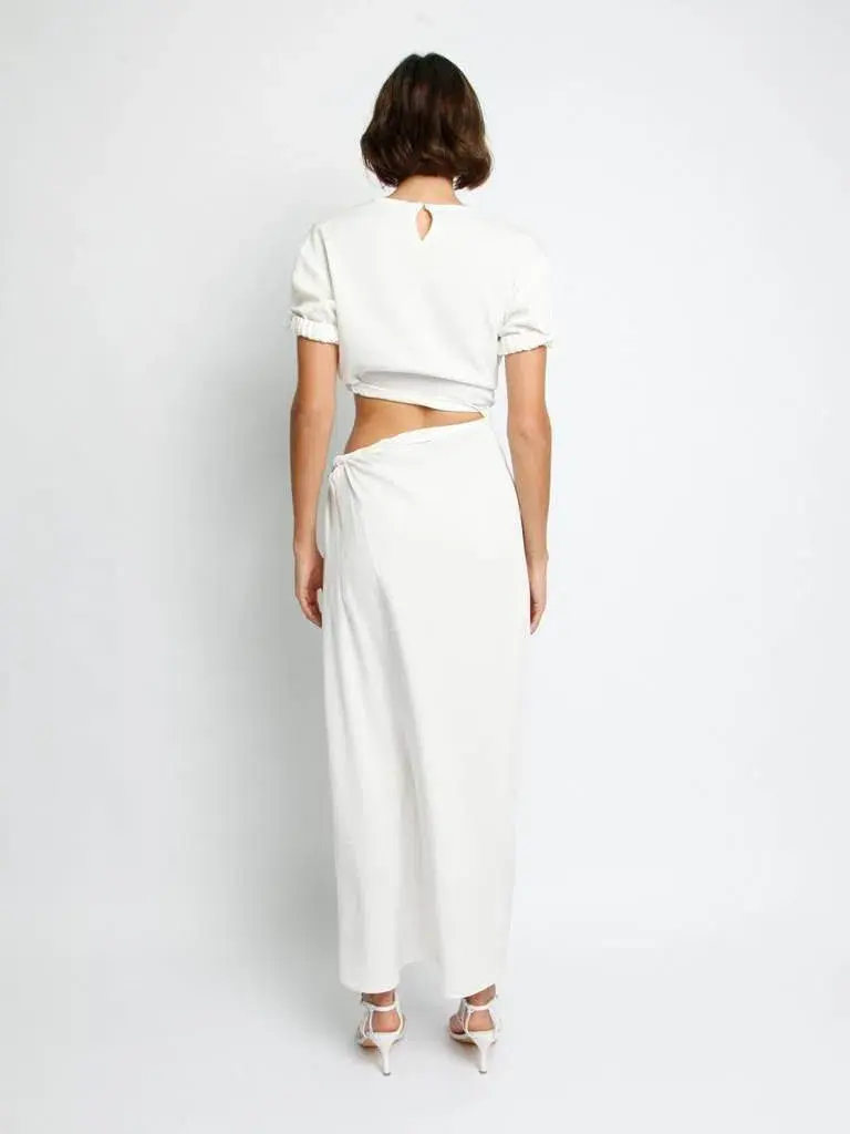 Christopher Esber ROLLED UP TEE DRESS White Size 4 for rent on The Volte - main image