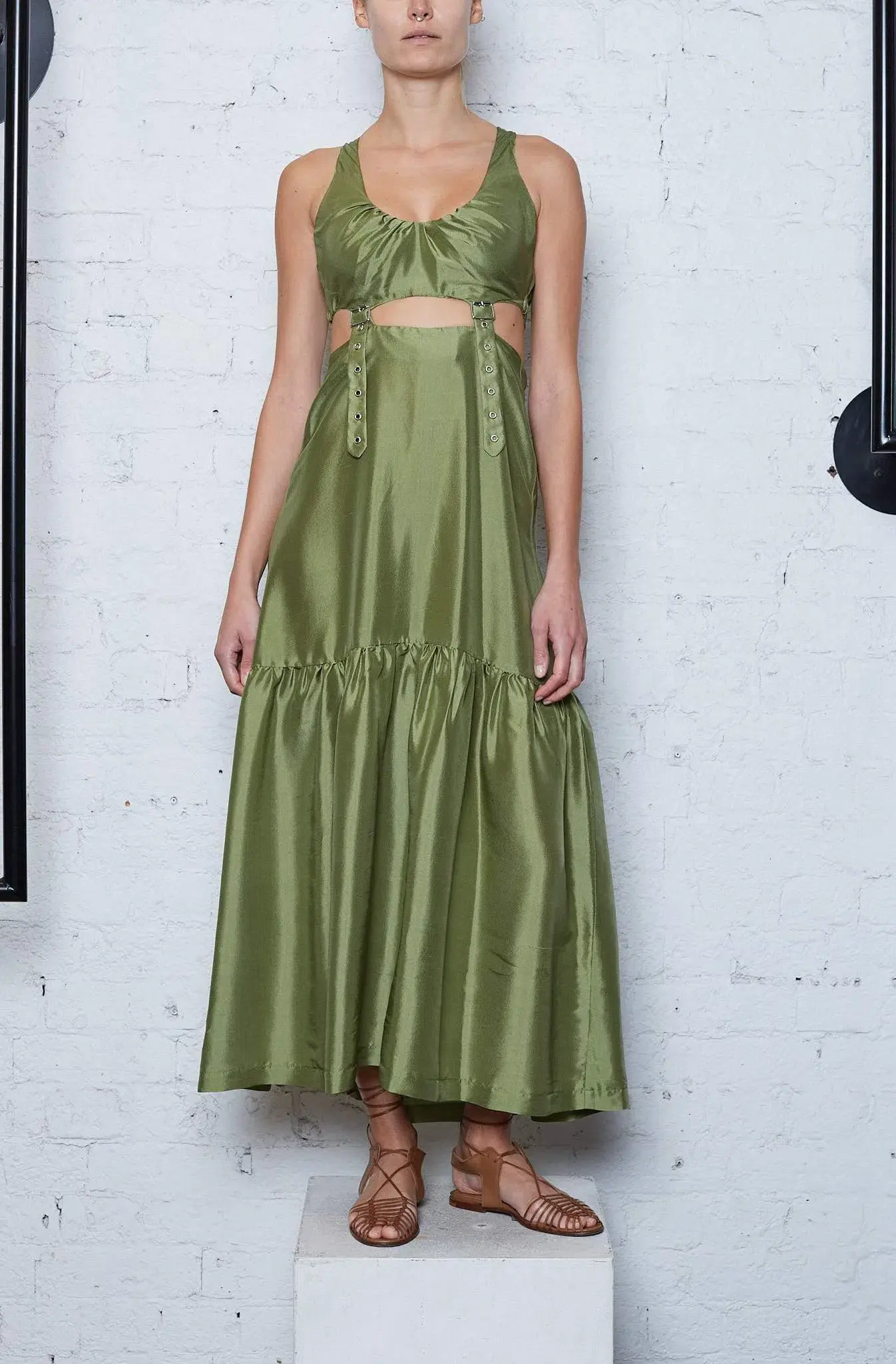 KITX Suspended Dress Moss Green Size 10 - Image 1