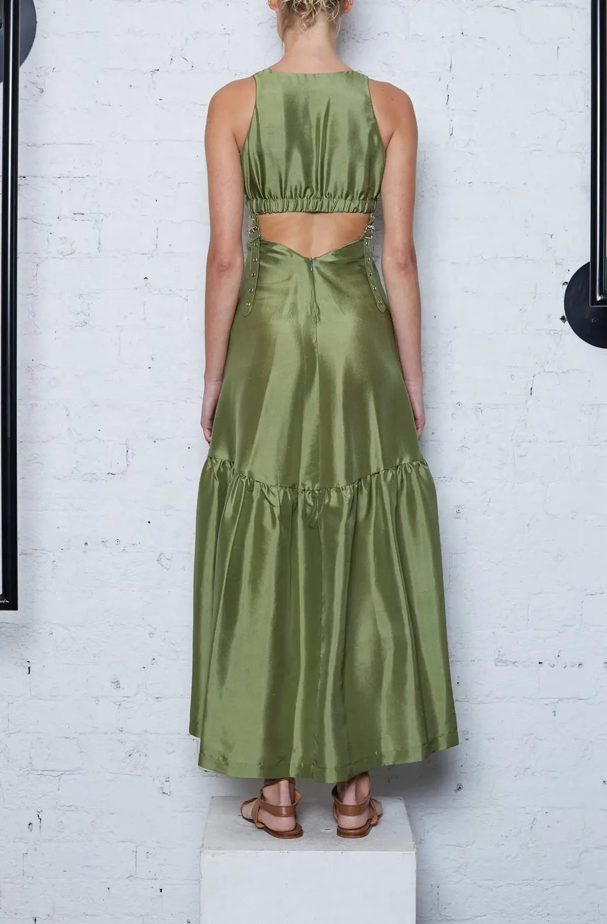 KITX Suspended Dress Moss Green Size 10 - Image 2