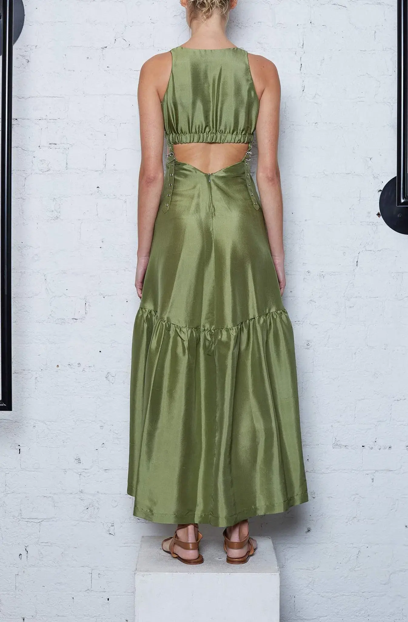KITX Suspended Dress Moss Green Size 10 - Image 2