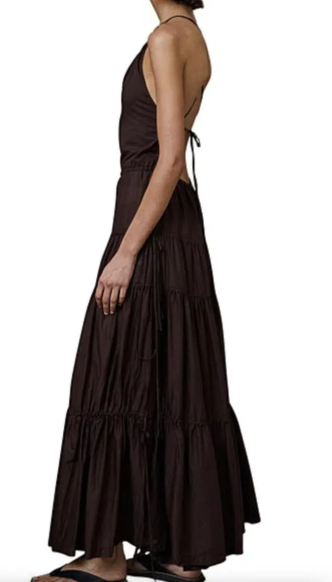 Bec & Bridge Carmen Maxi Dress Chocolate Brown Size 8 - Image 4