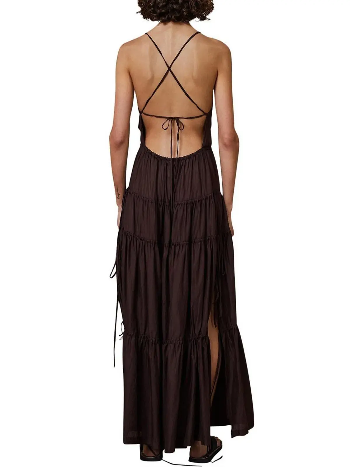 Bec & Bridge Carmen Maxi Dress Chocolate Brown Size 8 - Image 3
