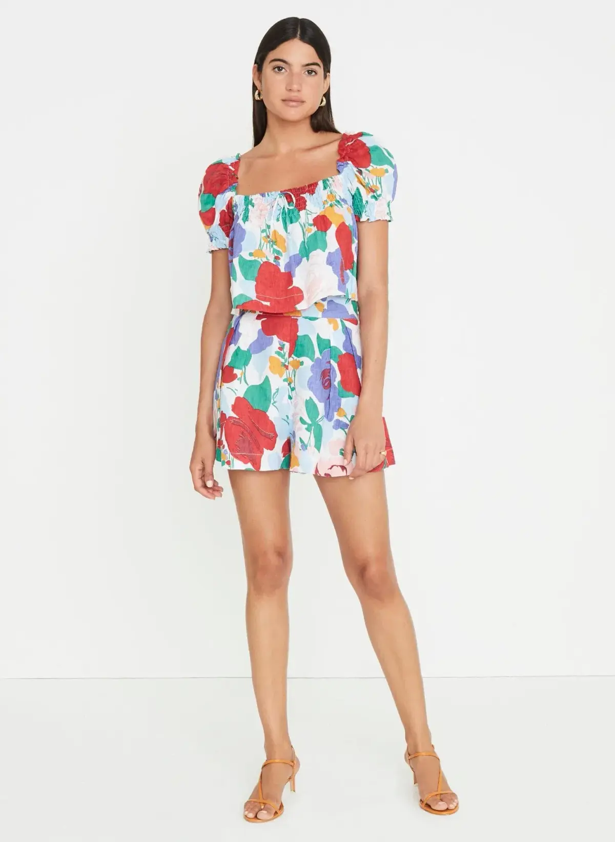 Faithfull the Brand Lilia Top and Ondine Shorts Set Print Size 8 - Image 1