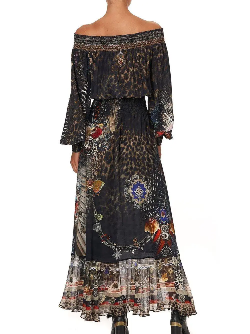 Camilla Treasure Chaser Off Shoulder Shirred Dress XXL  - Image 2