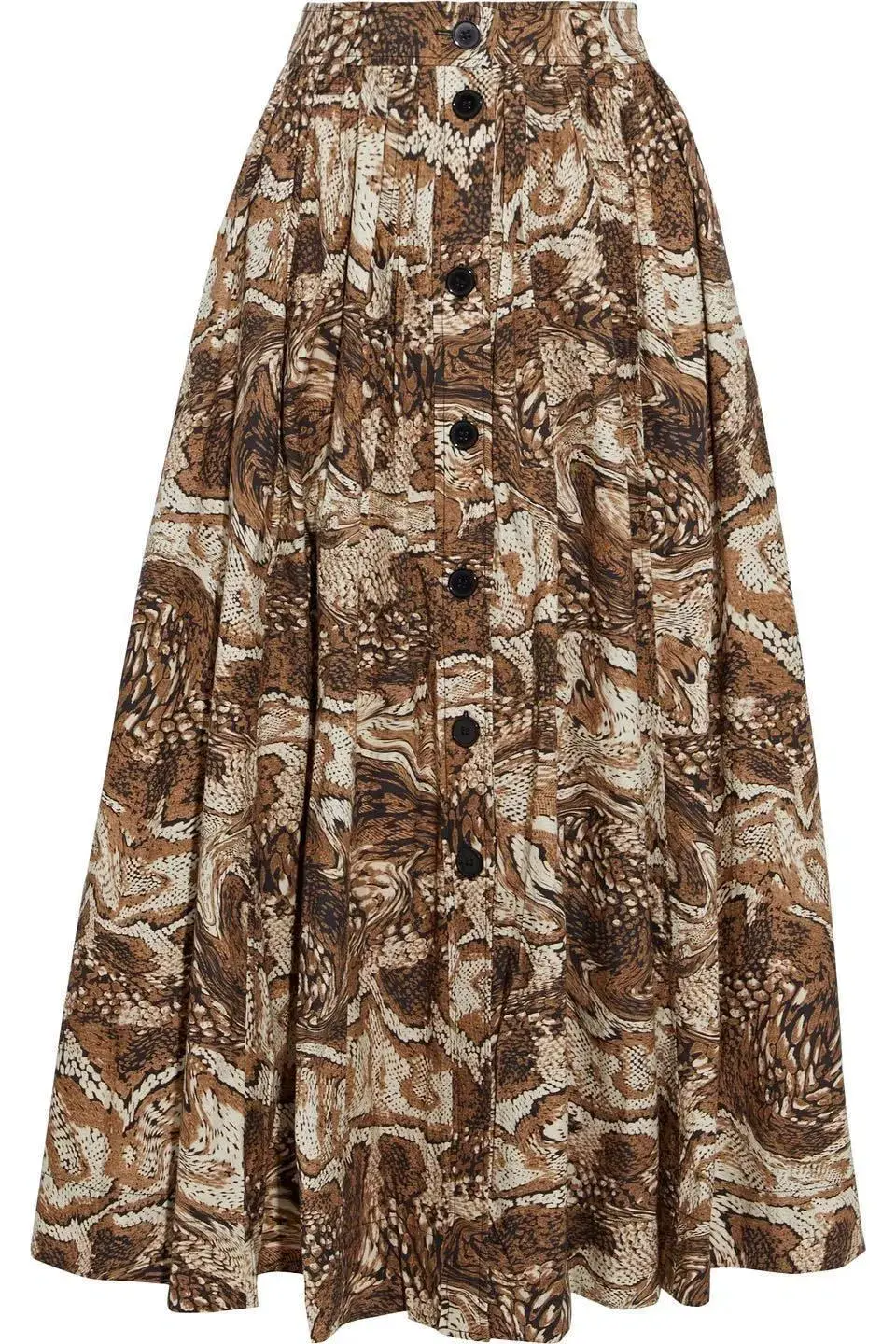 Ganni Gathered Printed Skirt Print Size 10 - Image 2