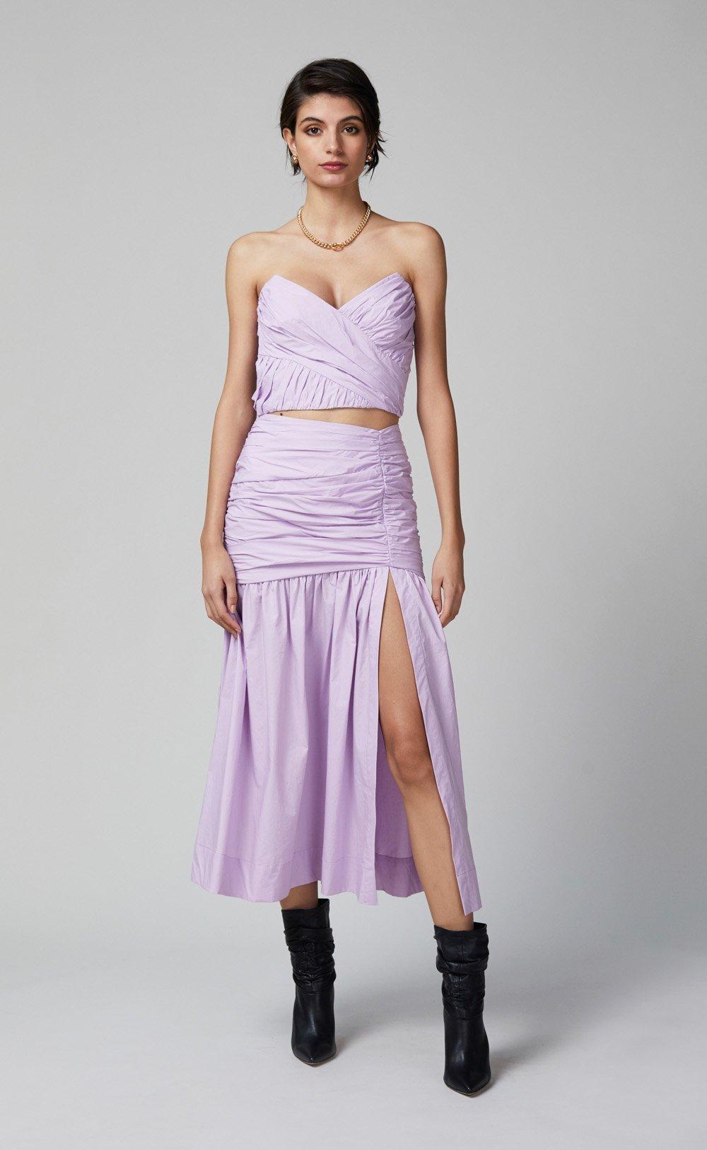 Bec & Bridge Winslowe Bodice and Midi Skirt Set Lilac Size 8 - Image 1