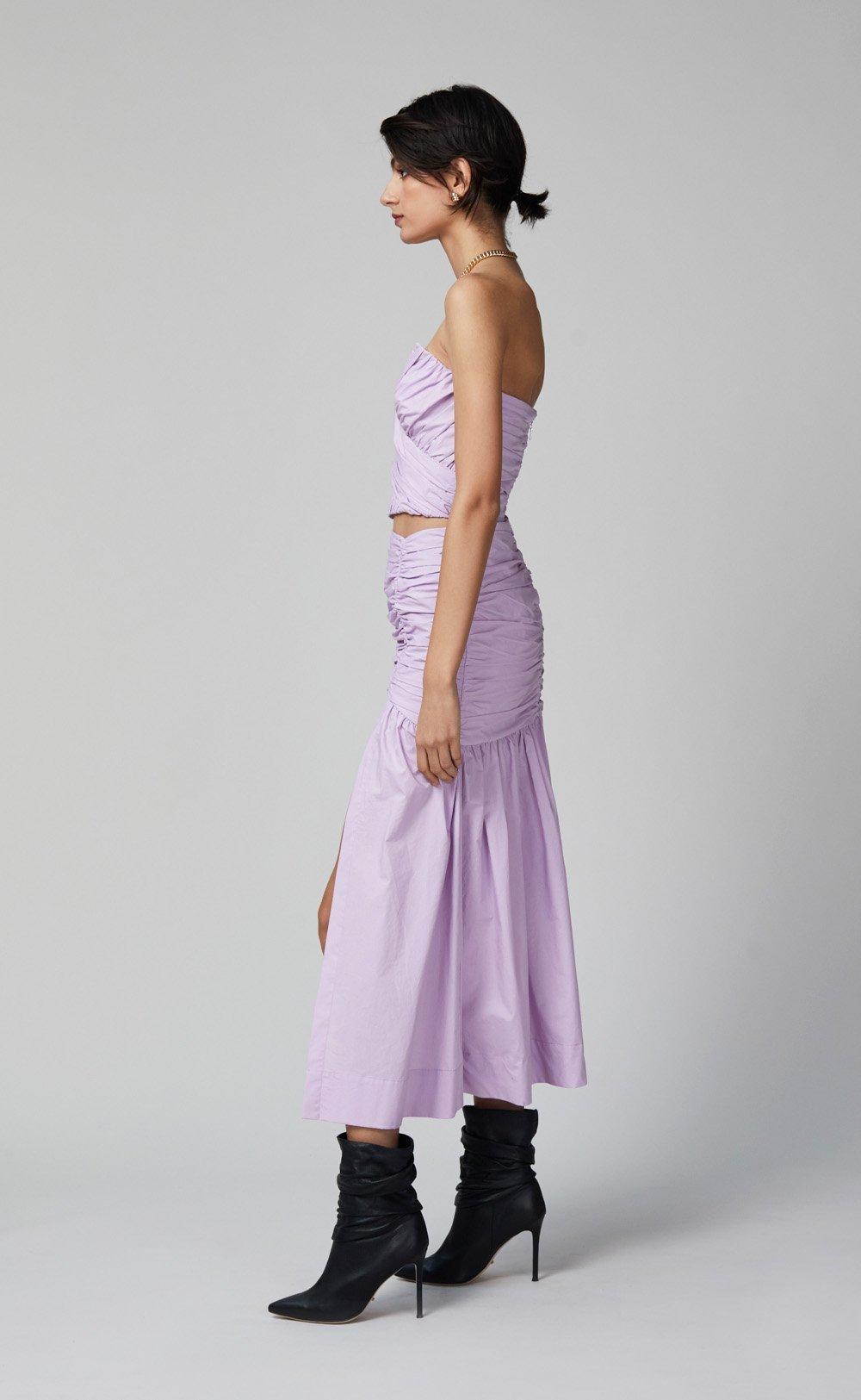 Bec & Bridge Winslowe Bodice and Midi Skirt Set Lilac Size 8 - Image 3