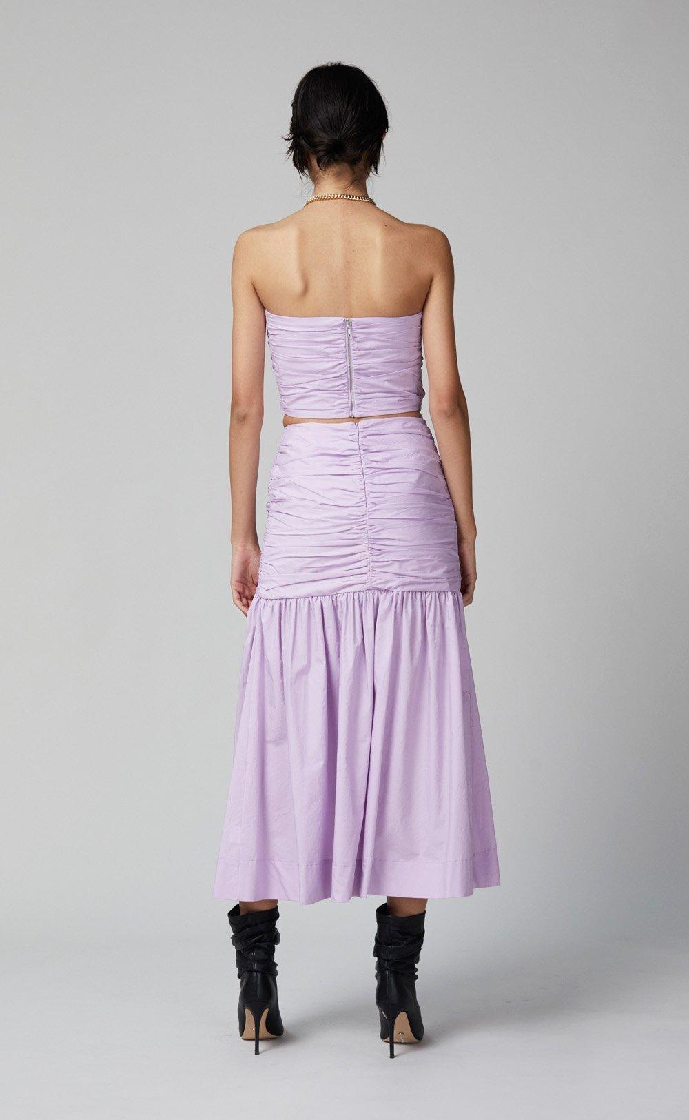 Bec & Bridge Winslowe Bodice and Midi Skirt Set Lilac Size 8 - Image 4