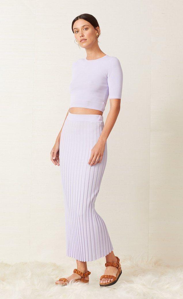 Bec & Bridge Eden Top & Midi Skirt Set Lilac Size 6 for rent on The Volte - main image