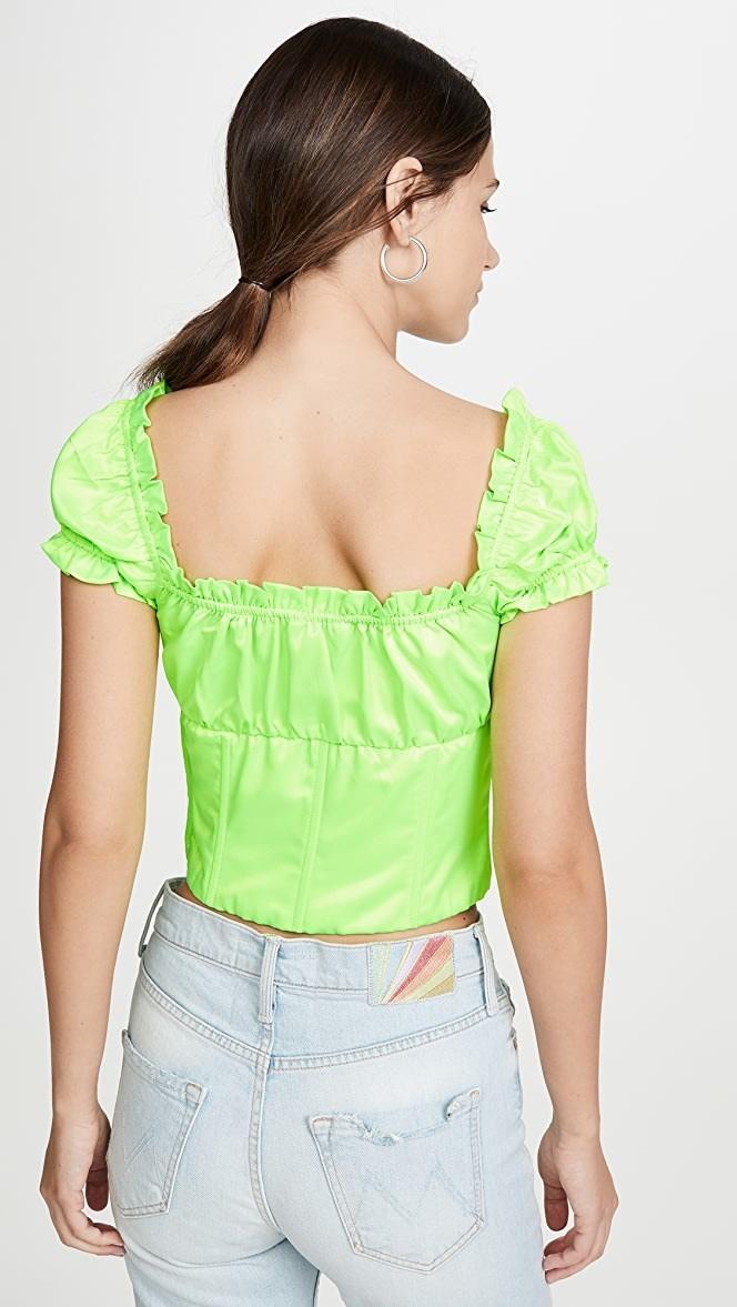 I. AM. GIA Naomi Top  Fluro Green Size 6 - Image 5