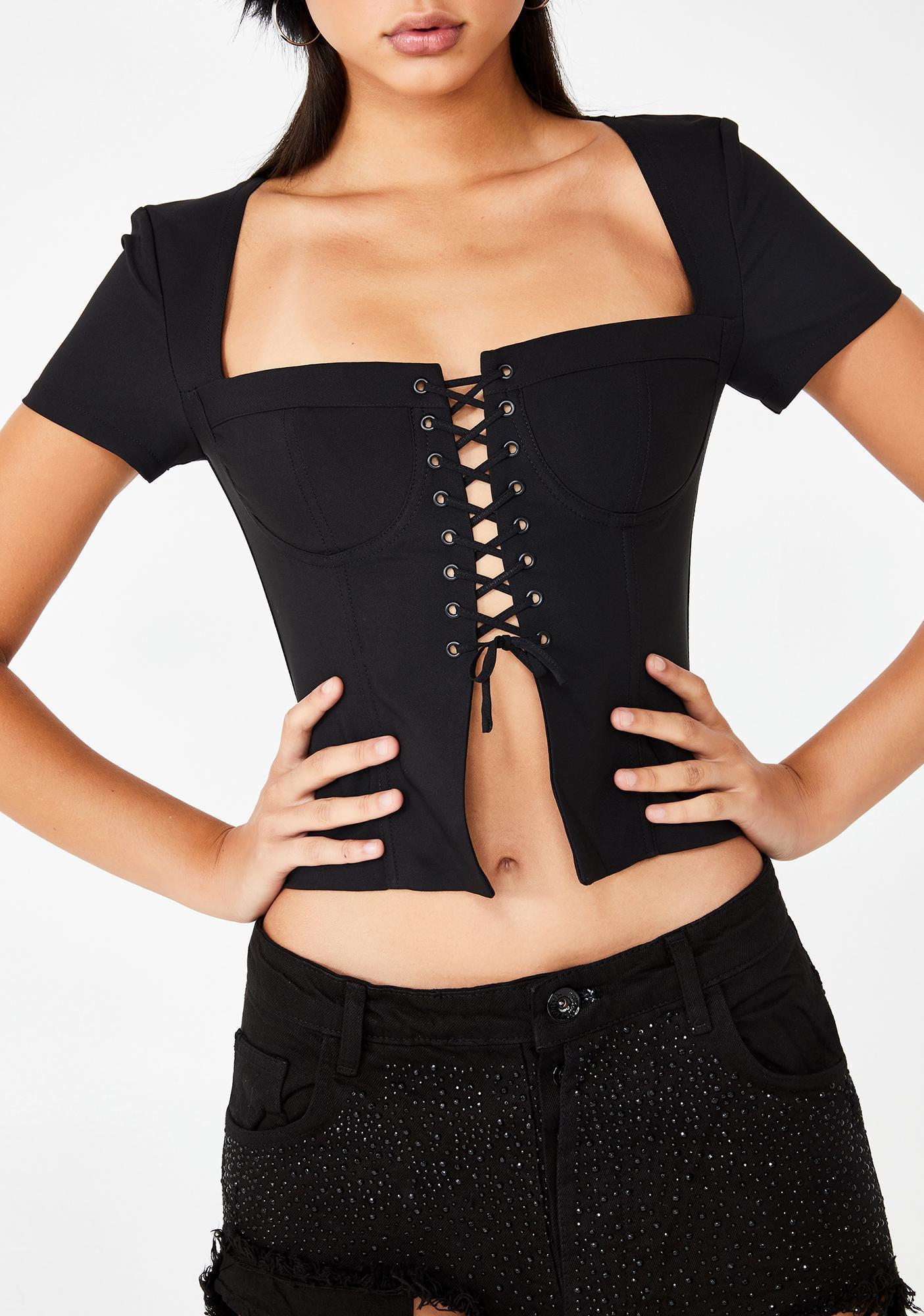 I. AM. GIA Evita Top Black Size 10  - Image 3