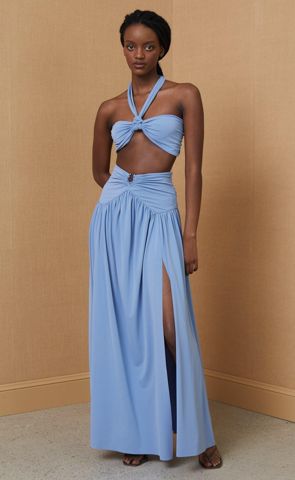Bec & Bridge Minx Bandeau Top Dusk Blue Size 8 - Image 1