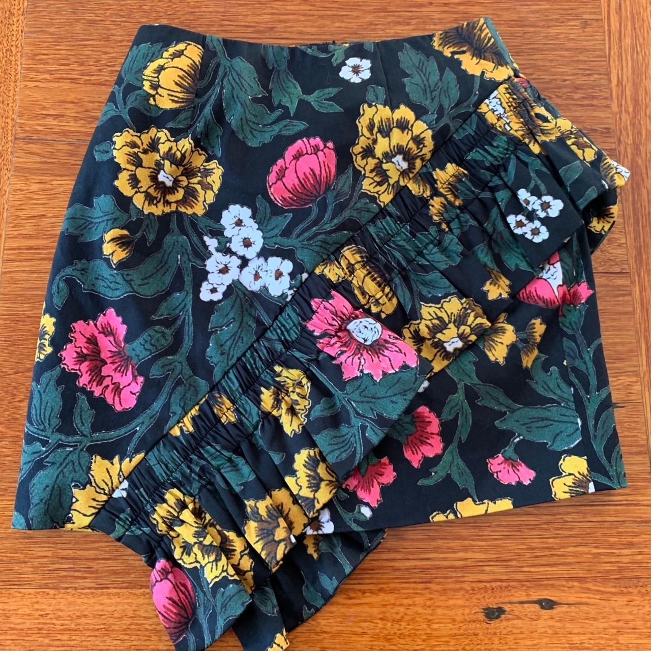 C/Meo Collective Another Lover Mini Skirt Marigold Print Size XXS - Image 2
