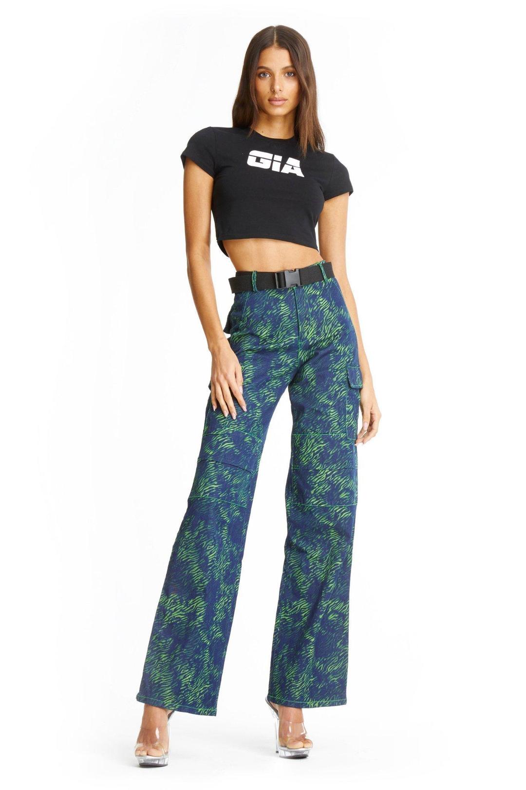 I.AM.GIA Sinead Pants Green Tiger Size S / AU 8 for rent on The Volte - main image