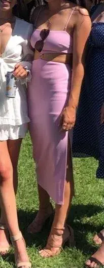 Bec & Bridge Alba Cut Out Midi Dress Size 8 for rent on The Volte - main image