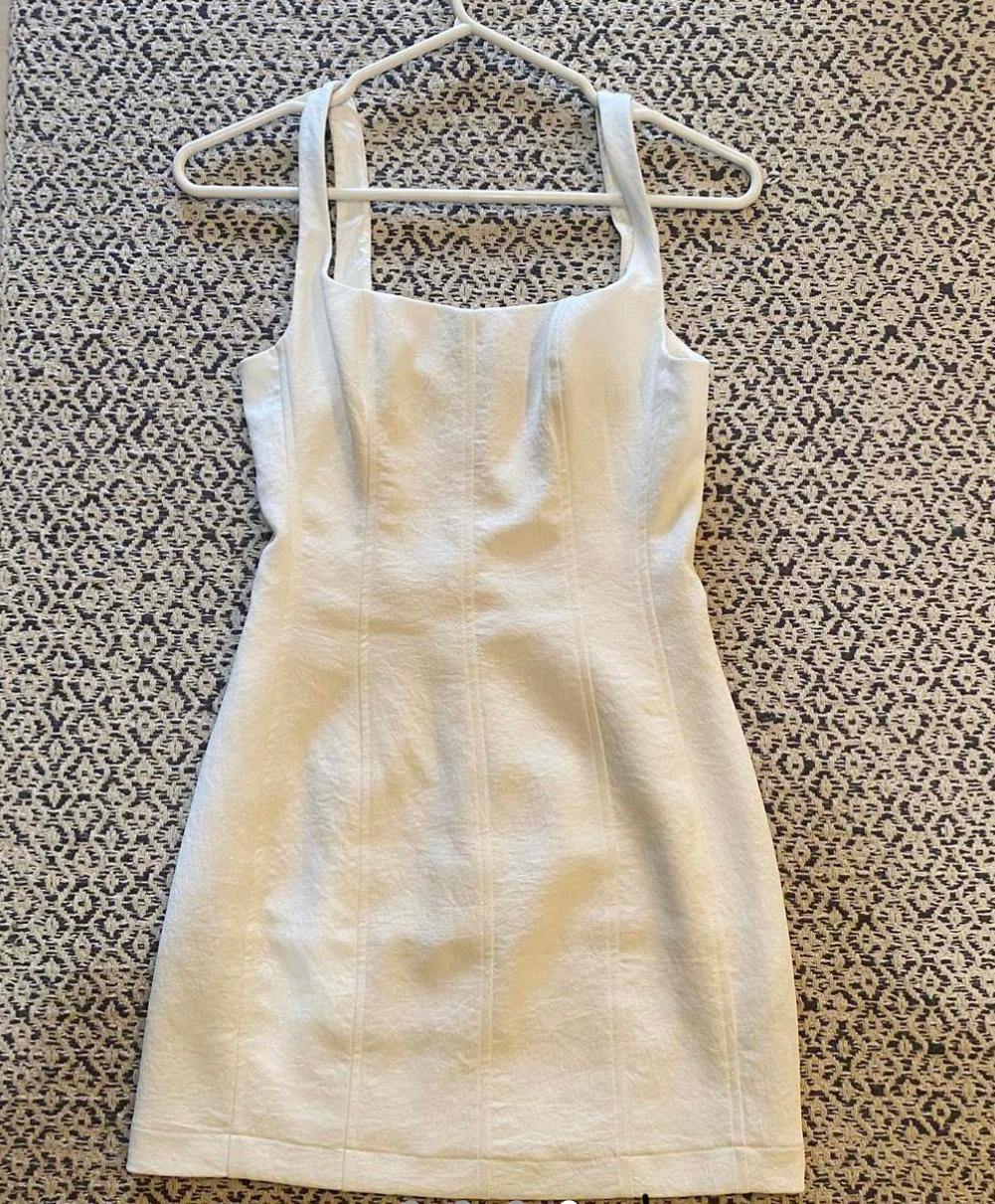 Kookai Oyster Bustier Dress in White - Size 34/6 - Image 4