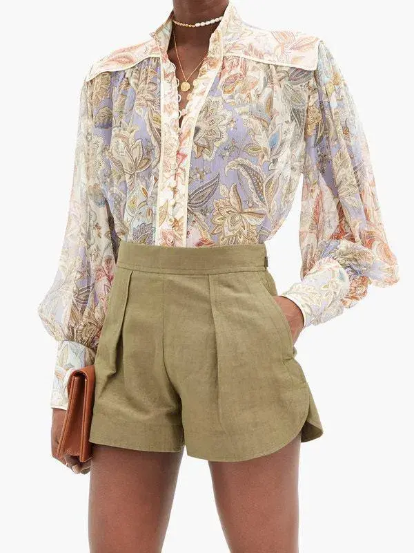 Zimmermann Lucky Bound Blouse Floral Size 8 - Image 2