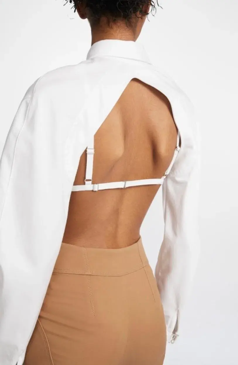 Dion Lee E-Hook Bra Shirt White Size 6 - Image 3
