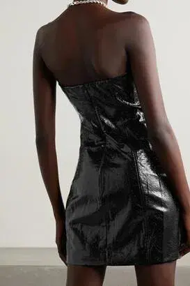 Rotate by Berger Christensen Herla strapless snake effect vegan leather mini dress- 38 - Image 2