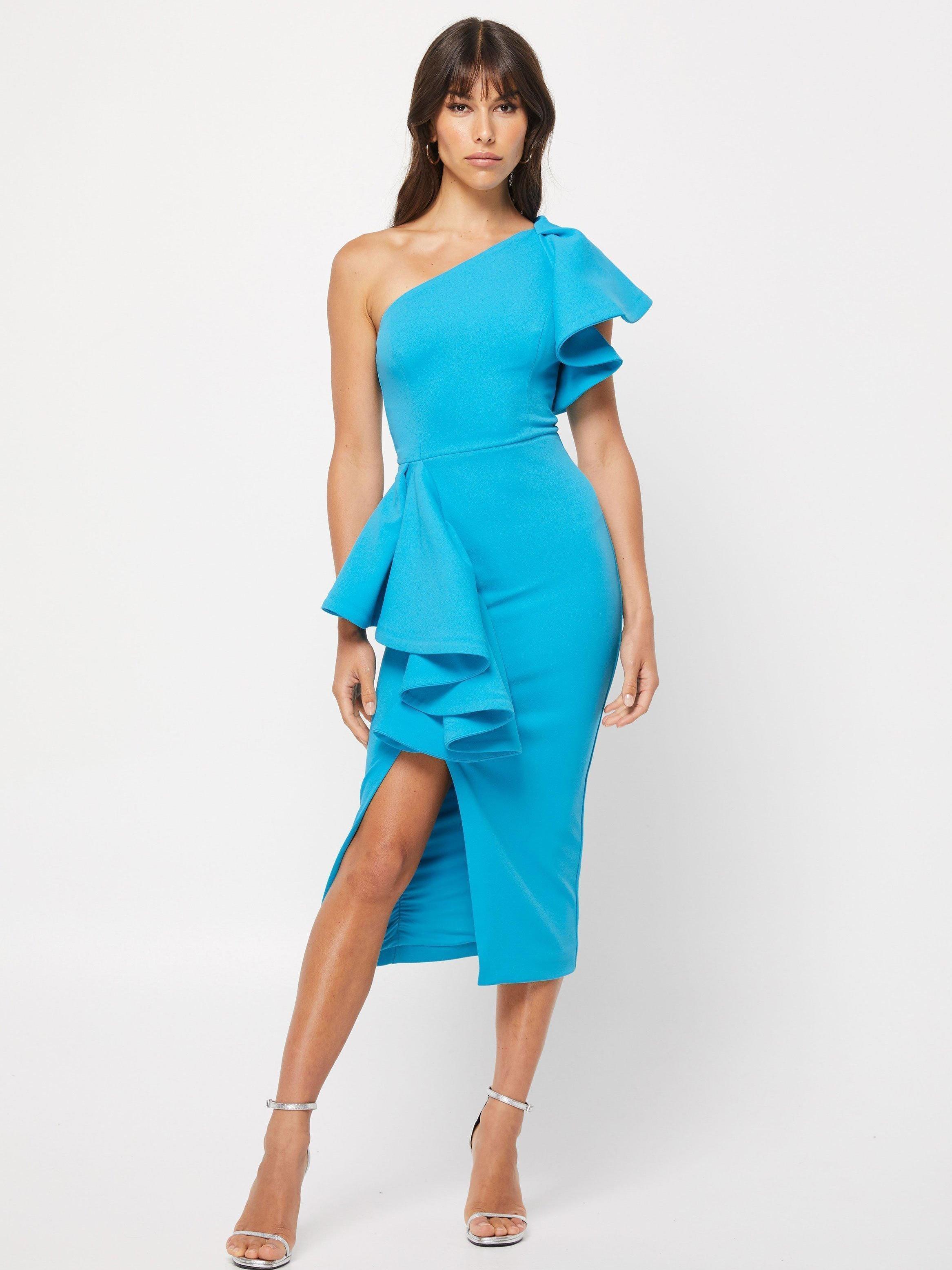 Mossman Dangerous Minds Midi Dress Blue Size 10 - Image 1