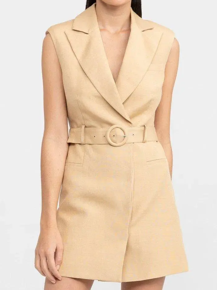 Significant Other Ruby Dress Beige Size 8 - Image 3