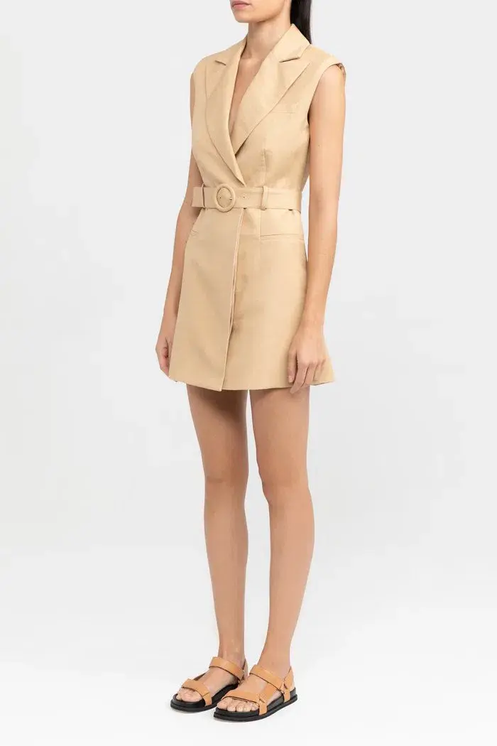 Significant Other Ruby Dress Beige Size 8 - Image 1