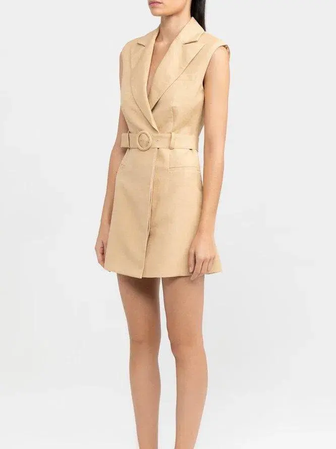 Significant Other Ruby Dress Beige Size 8 - Image 4