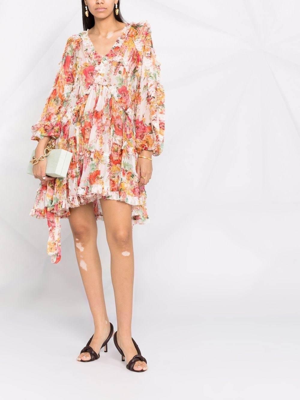 Zimmermann Mae Floral Frill Billow Mini Dress Size 3 - Image 1