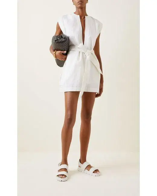 Wardrobe NYC Mini Kaftan Dress White Size 8/S - Image 1