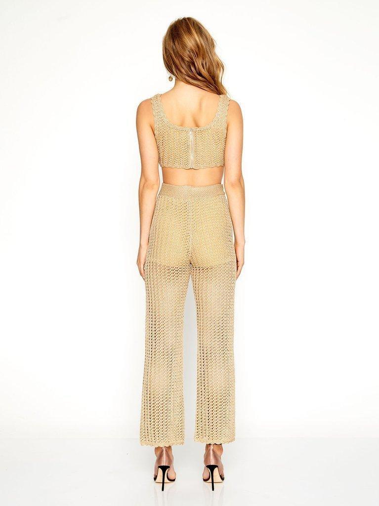 Alice McCall Cosmic Top & Beautiful and Dangerous Pants Nude Gold Size 6 for rent on The Volte - main image